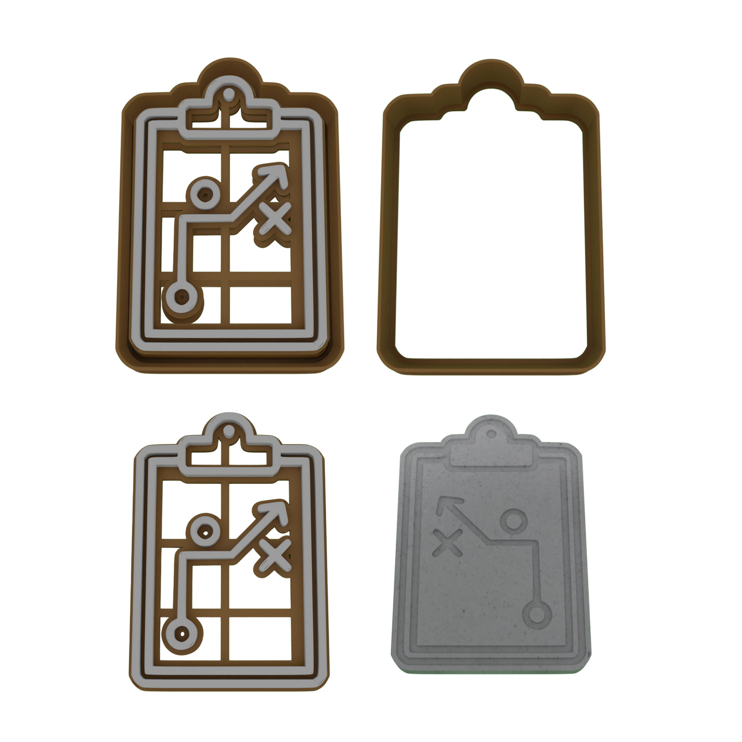 Football Cookie Cutter 5-Piece Set | Custom Jersey Number | 2-Piece Cutters