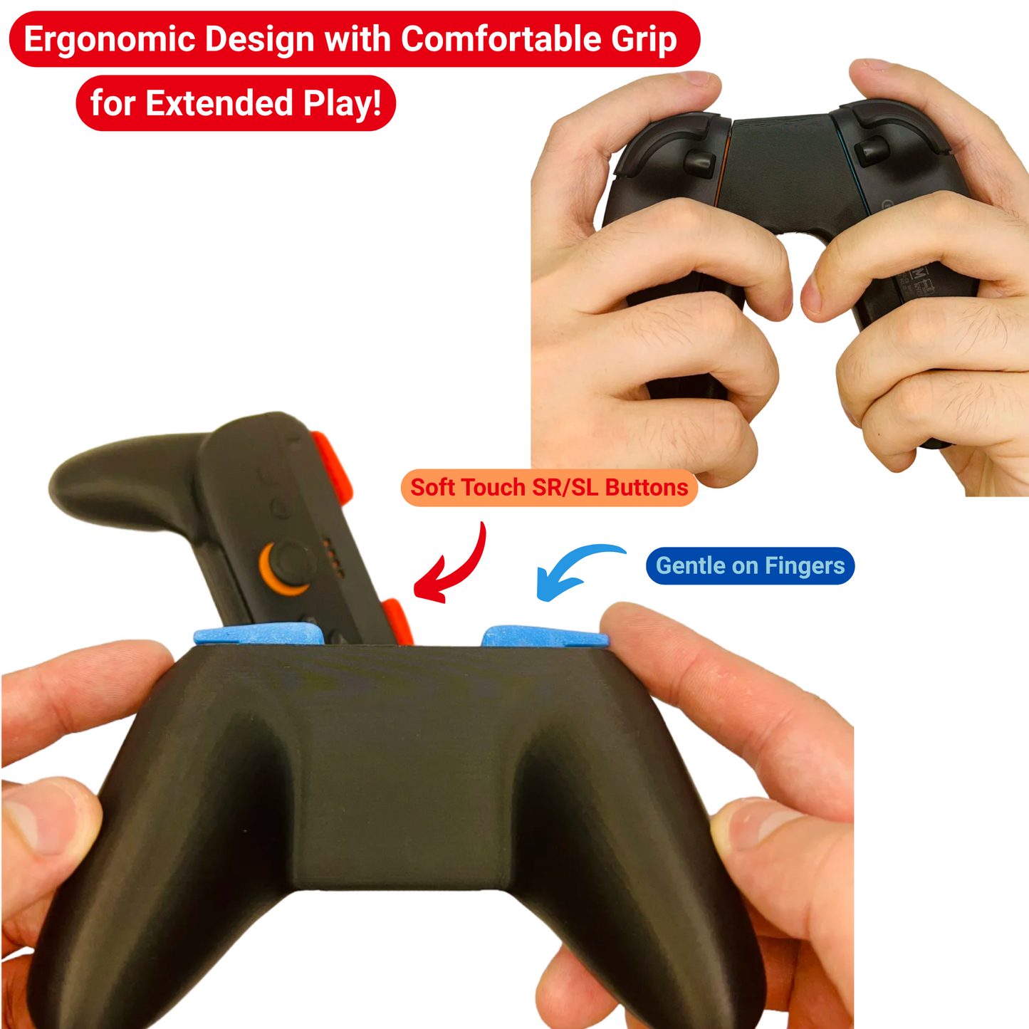 Nintendo Switch 2 – Complete Joy-Con Grip Set | 2 Mouse Adapters + V-Shape Single Player Grip + 2 Multiplayer Joy-Con Grips