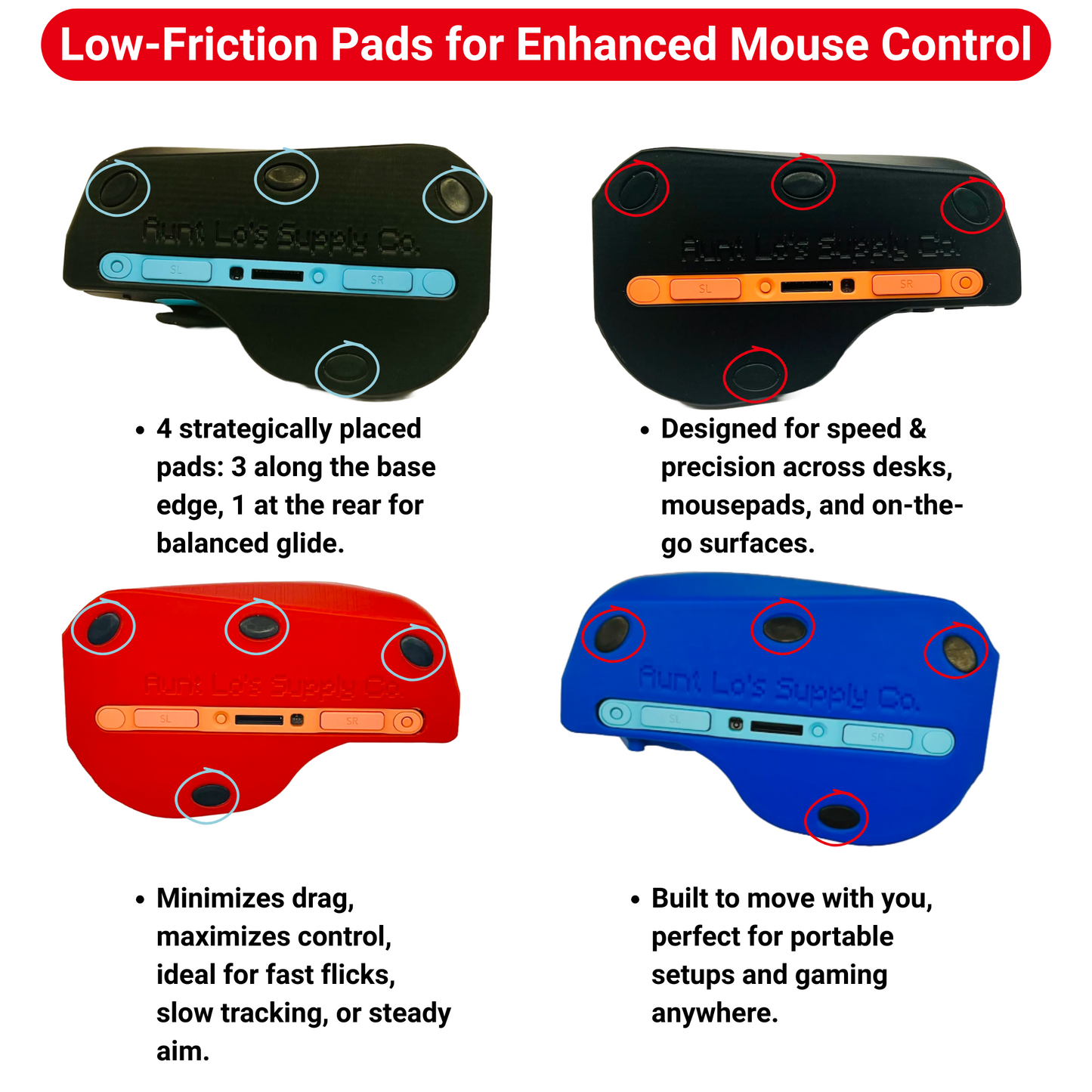 Complete Joy-Con Grip Set | 2 Mouse Adapters + V-Shape Single Player Grip + 2 Multiplayer Joy-Con Grips