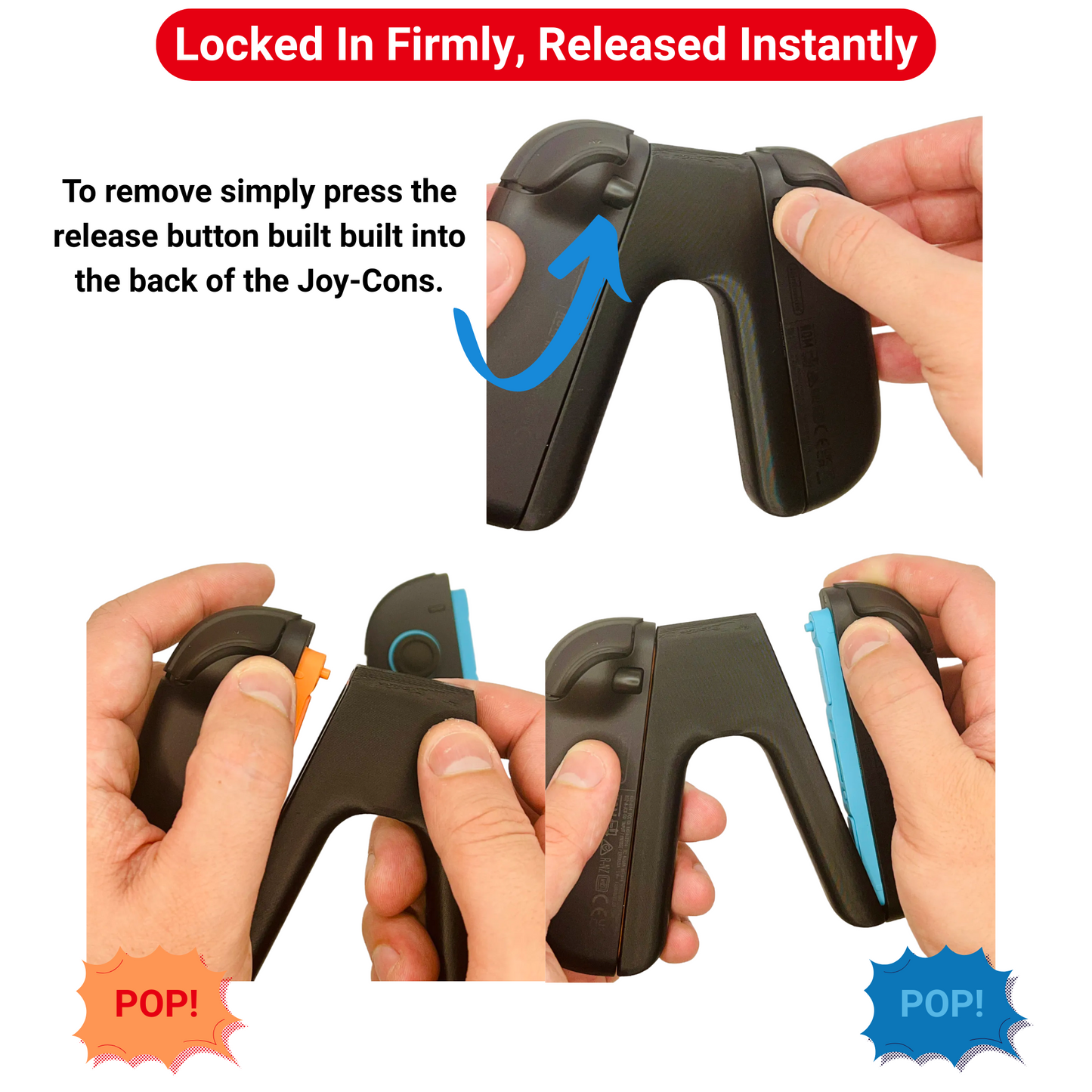 Single Player Joy-Con Controller with Dual FPS Mouse Adapters | Ergonomic V-Grip Controller & Mouse Adapter Set