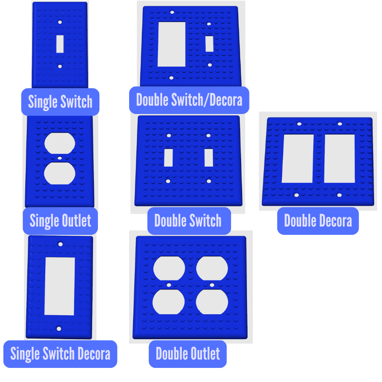 LEGO® Brick Compatible Switch Plate & Outlet Cover