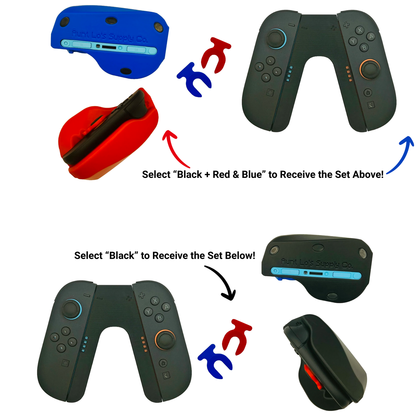 Single Player Joy-Con Controller with Dual FPS Mouse Adapters | Ergonomic V-Grip Controller & Mouse Adapter Set