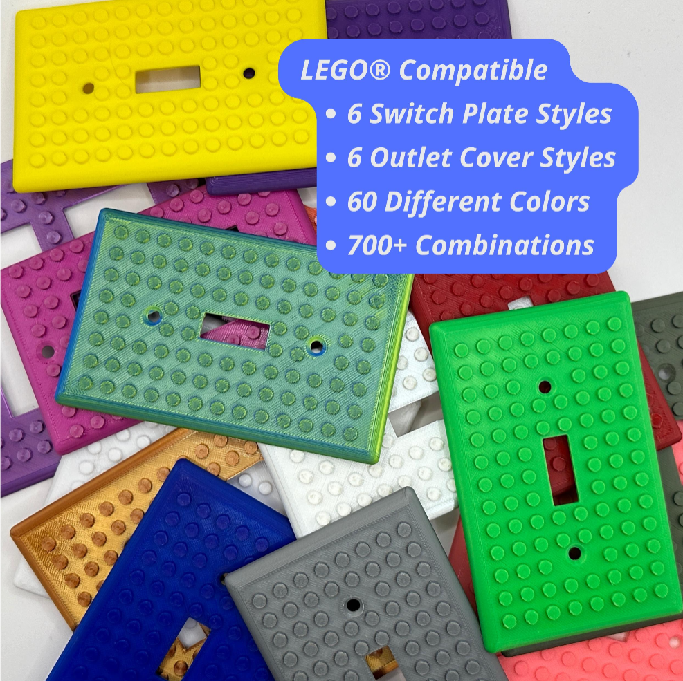 LEGO® Brick Compatible Switch Plate & Outlet Cover