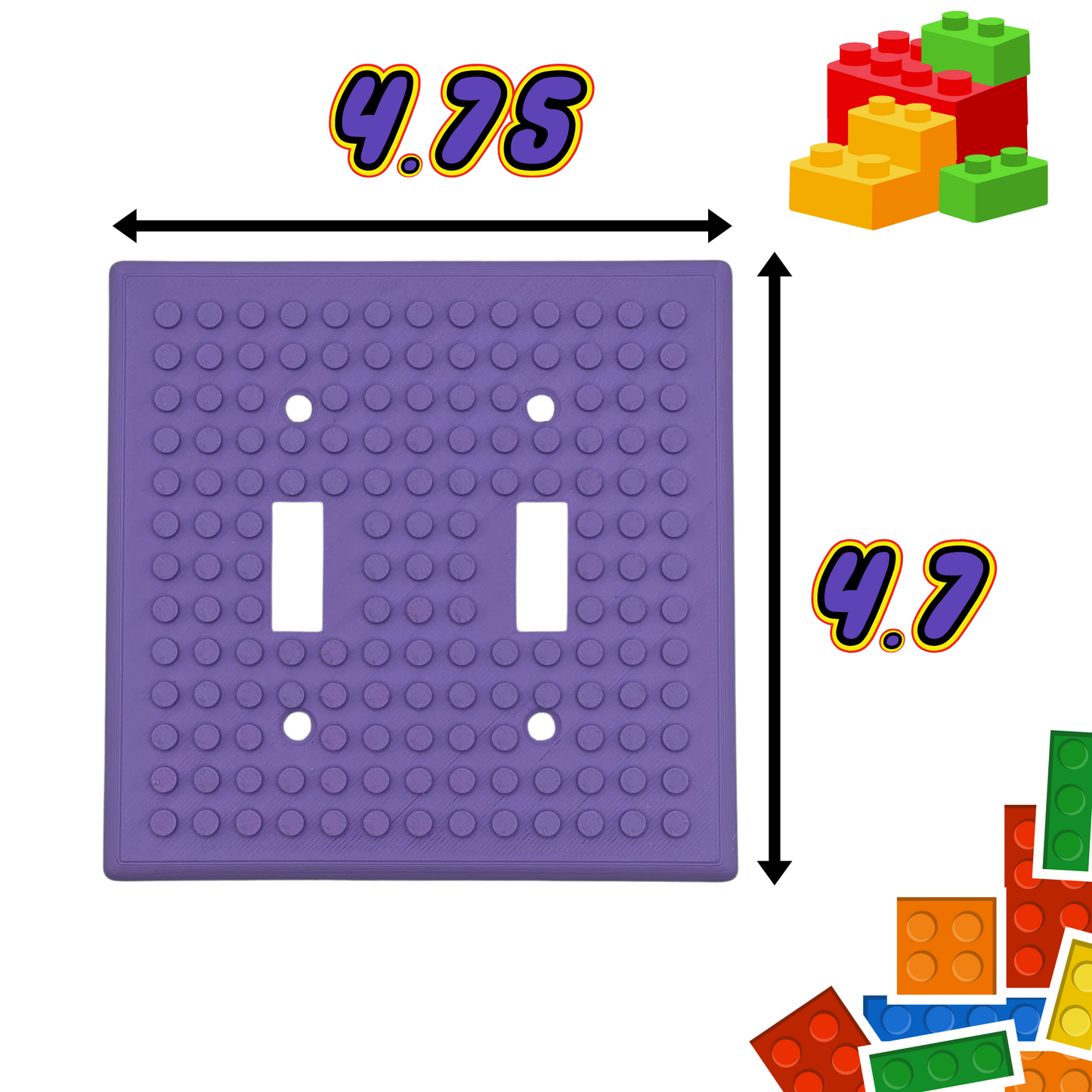 LEGO® Brick Compatible Switch Plate & Outlet Cover