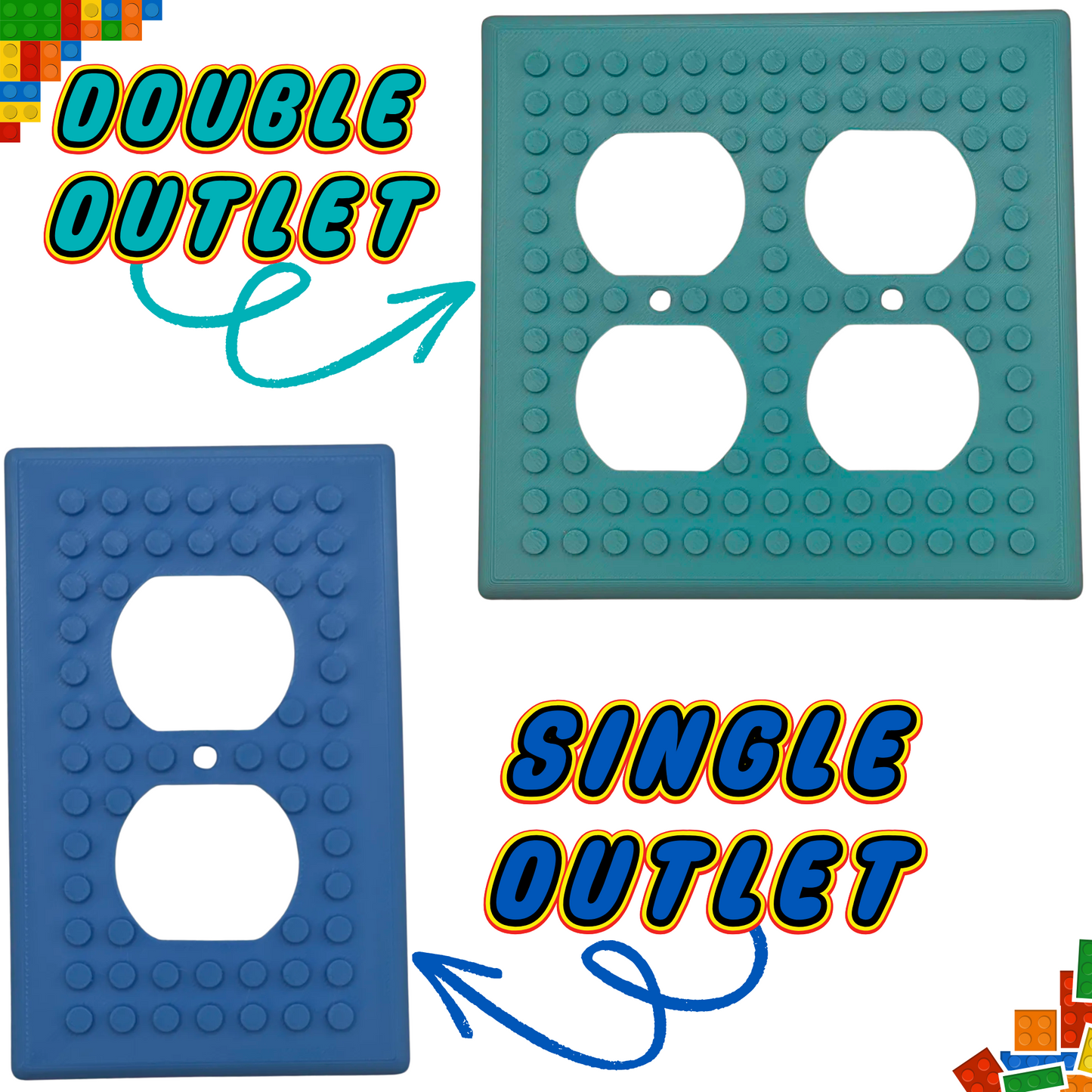 LEGO® Brick Compatible Switch Plate & Outlet Cover