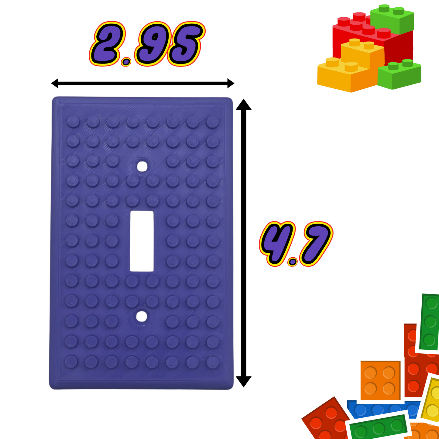 LEGO® Brick Compatible Switch Plate & Outlet Cover