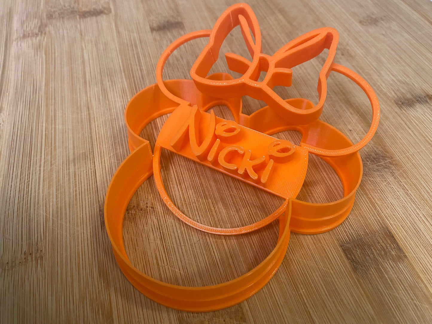 CUSTOM Name Minnie Mouse Cookie Cutter
