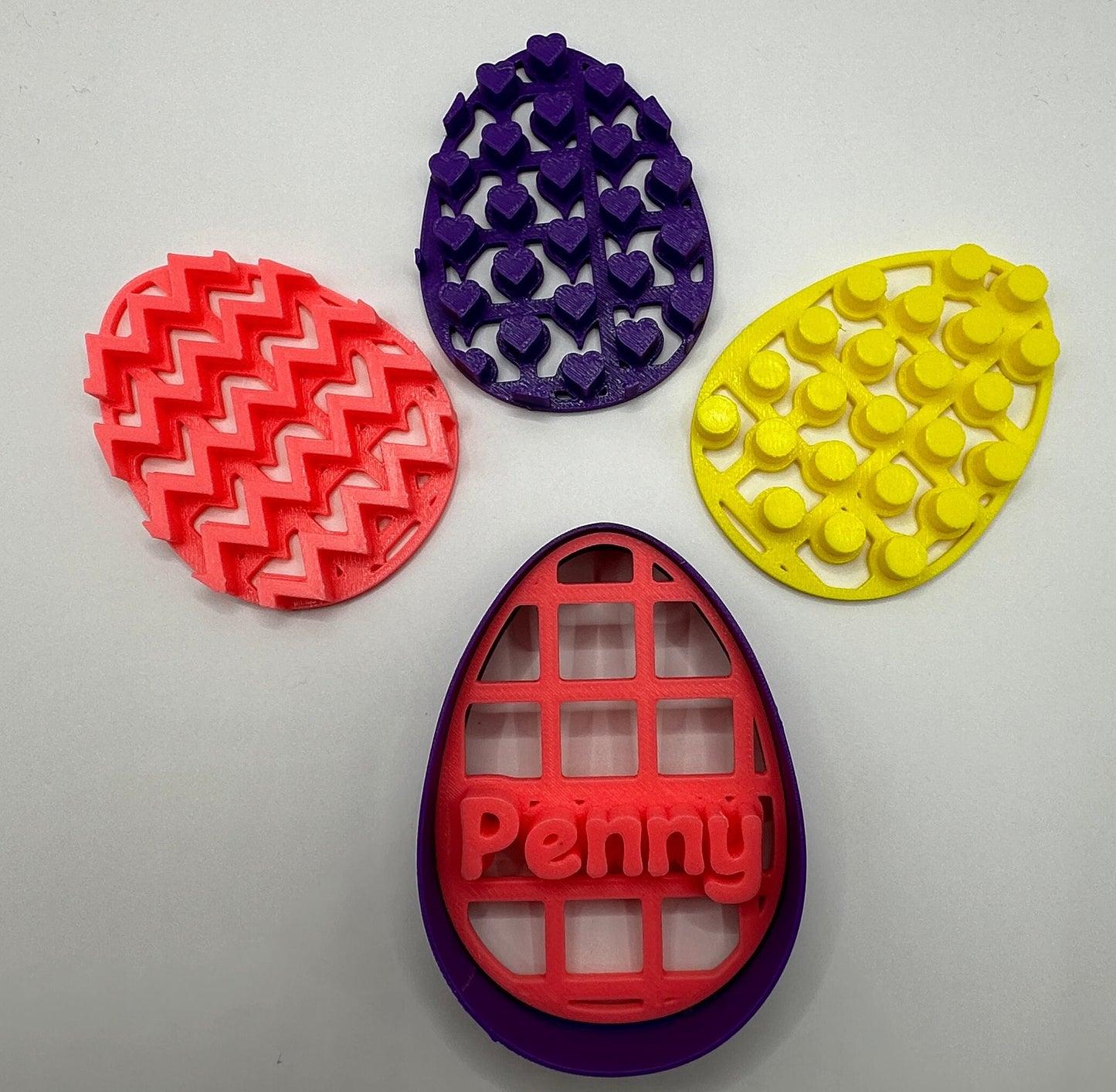 CUSTOM Easter Egg Cookie Cutter 10-piece Set