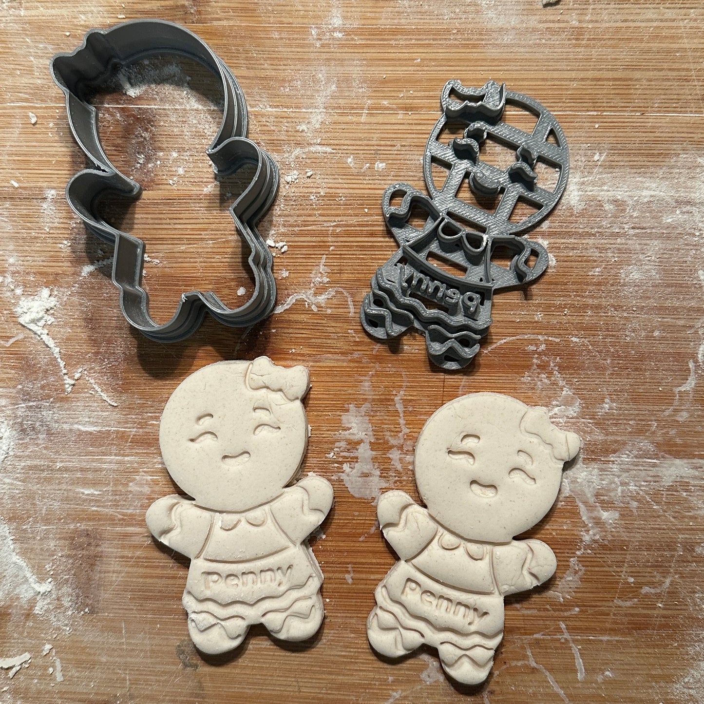 Customizable Gingerbread Girl Cookie Cutter - Personalize Your Treat