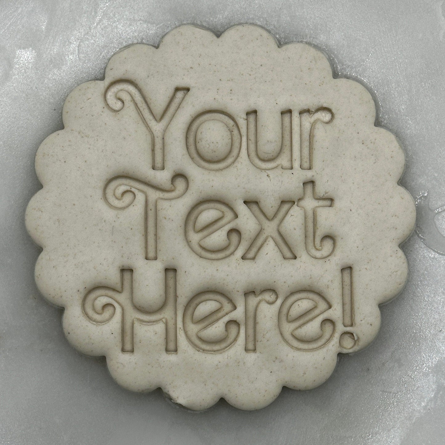 CUSTOM Cookie Cutter - Three Lines || Cutter and Stamp || Retro Doll Font