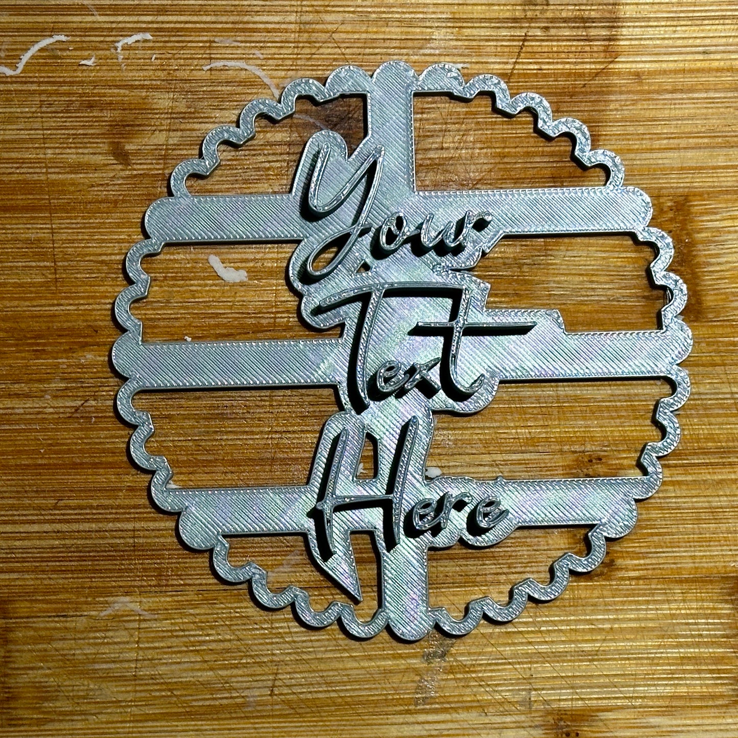 CUSTOM Cookie Cutter - Three Lines || Multiple Shapes and Sizes - Handwritten Font