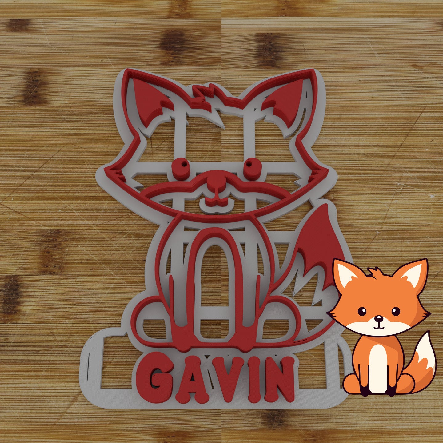 Personalizable 2pc. Fox Cookie Cutter | Woodland Animal Party Favor