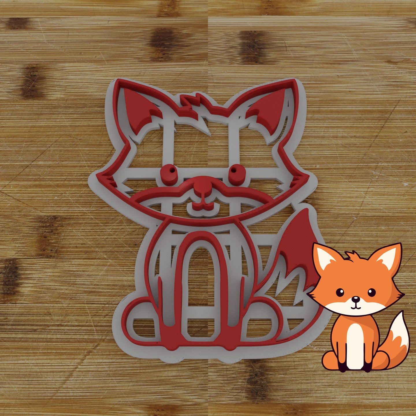 Personalizable 2pc. Fox Cookie Cutter | Woodland Animal Party Favor