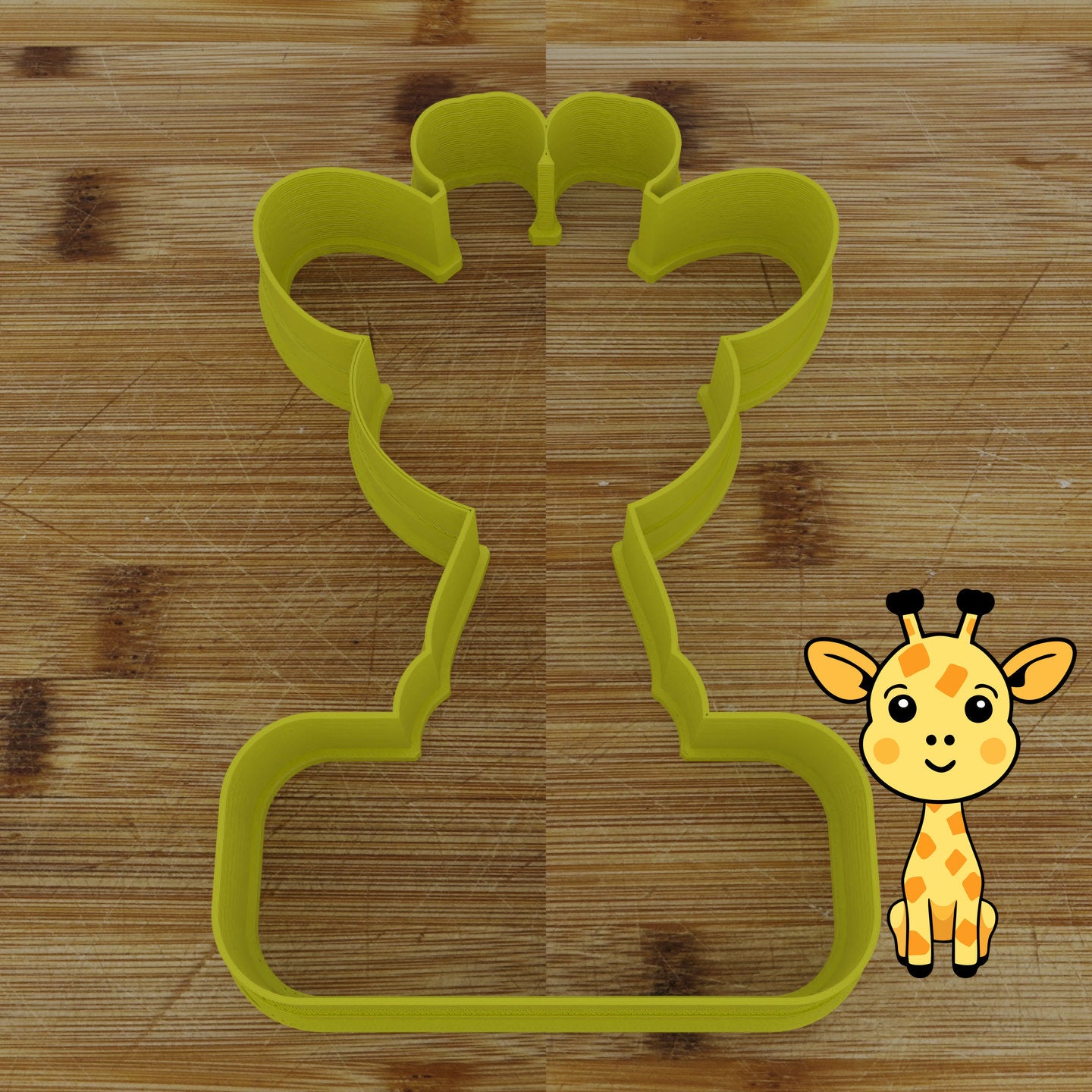 Personalizable 2pc. Giraffe Cookie Cutter | Safari Party Favor