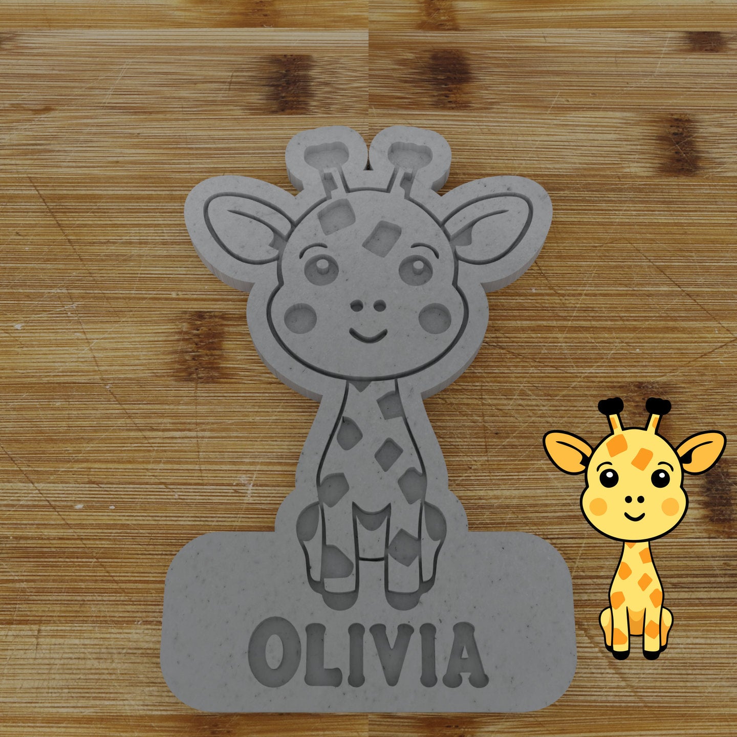 Personalizable 2pc. Giraffe Cookie Cutter | Safari Party Favor