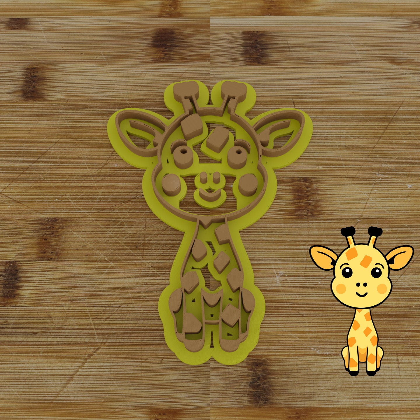 Personalizable 2pc. Giraffe Cookie Cutter | Safari Party Favor