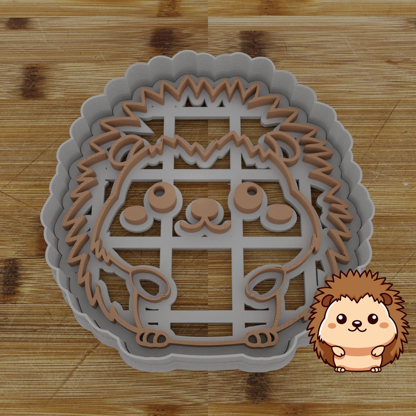 Personalizable 2pc. Hedgehog Cookie Cutter | Woodland Animal Party Favor