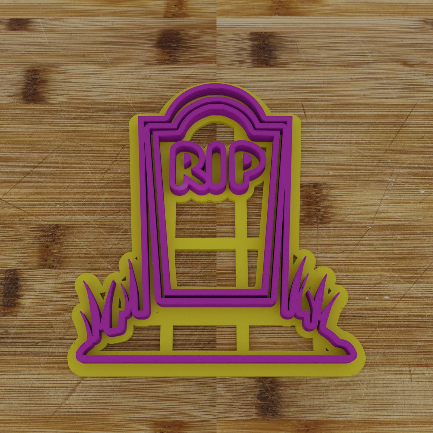 2 pc. RIP Tombstone Halloween Cookie Cutter and Embosser | Rest in Peace Tombstone Cookie Cutter and Embosser