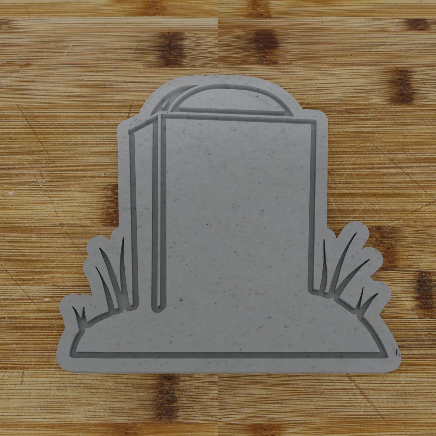2 pc. Plain Tombstone Halloween Cookie Cutter and Embosser | Spooky Tombstone Cookie Cutter and Embosser