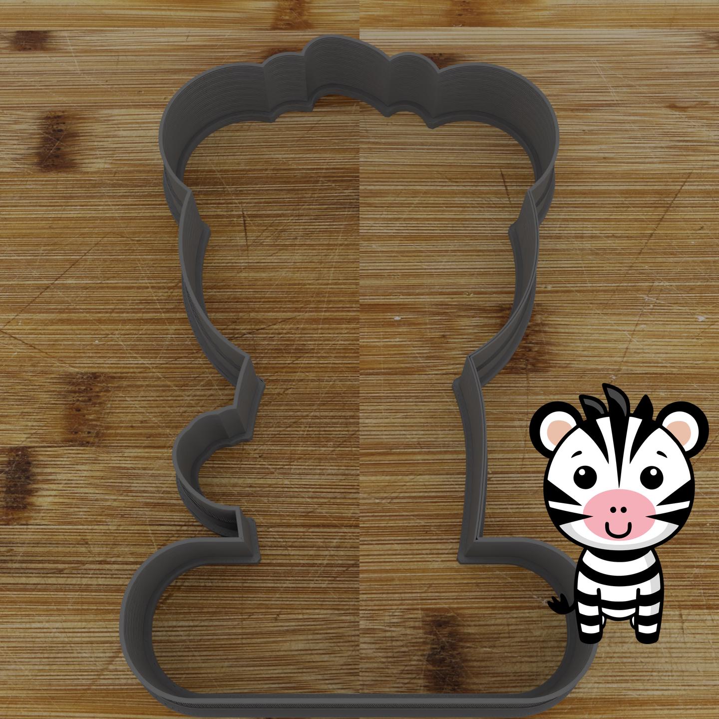 Personalizable 2 pc. Zebra Cookie Cutter | Safari Animal Party Favor