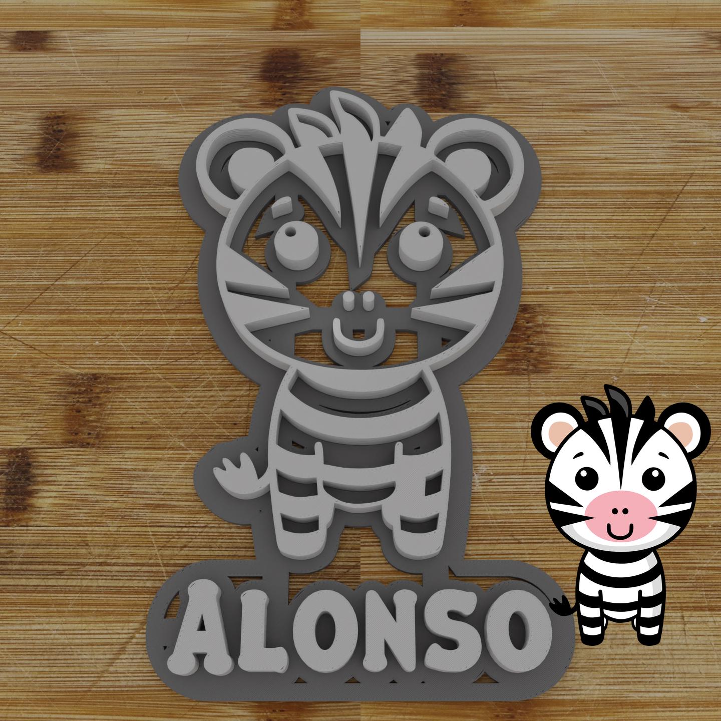 Personalizable 2 pc. Zebra Cookie Cutter | Safari Animal Party Favor