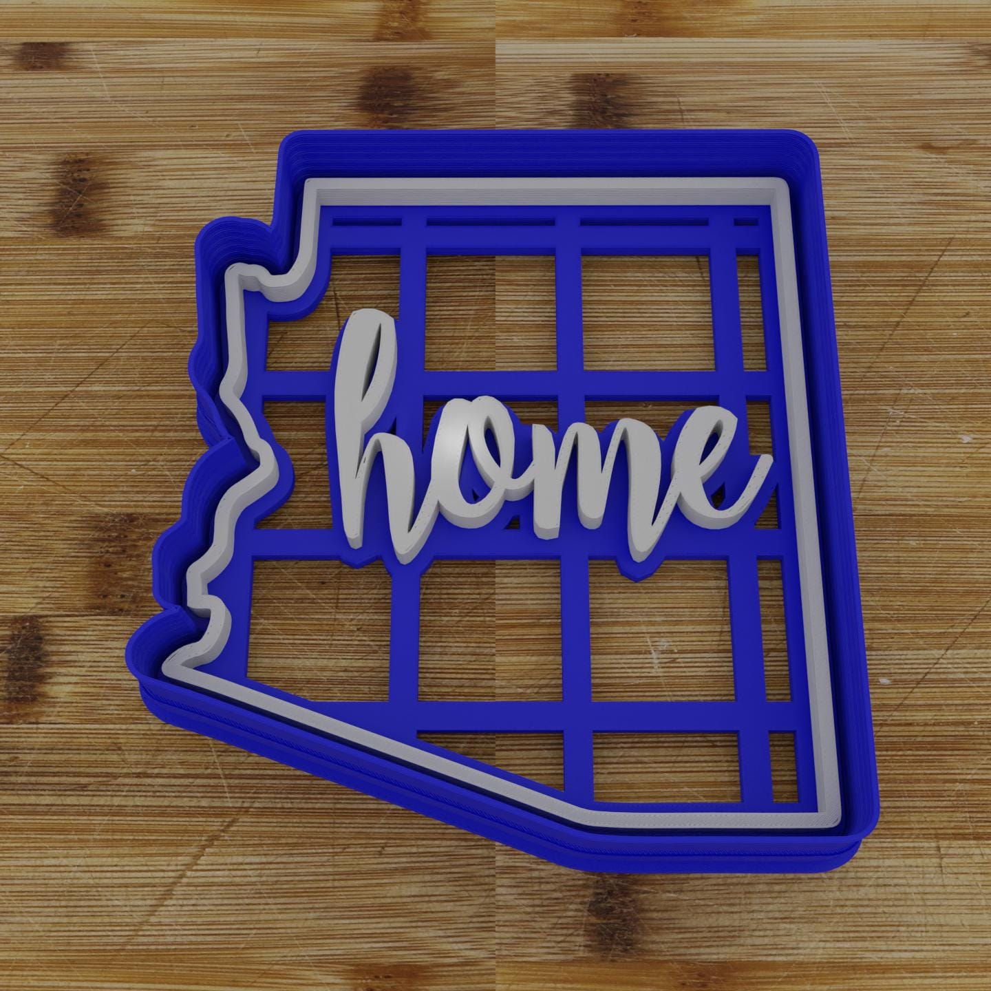 2pc Personalizable Arizona Cookie Cutter & Stamp | USA | United States Cookie Cutter