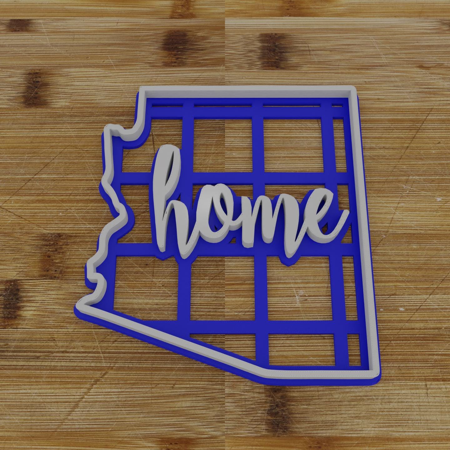 2pc Personalizable Arizona Cookie Cutter & Stamp | USA | United States Cookie Cutter