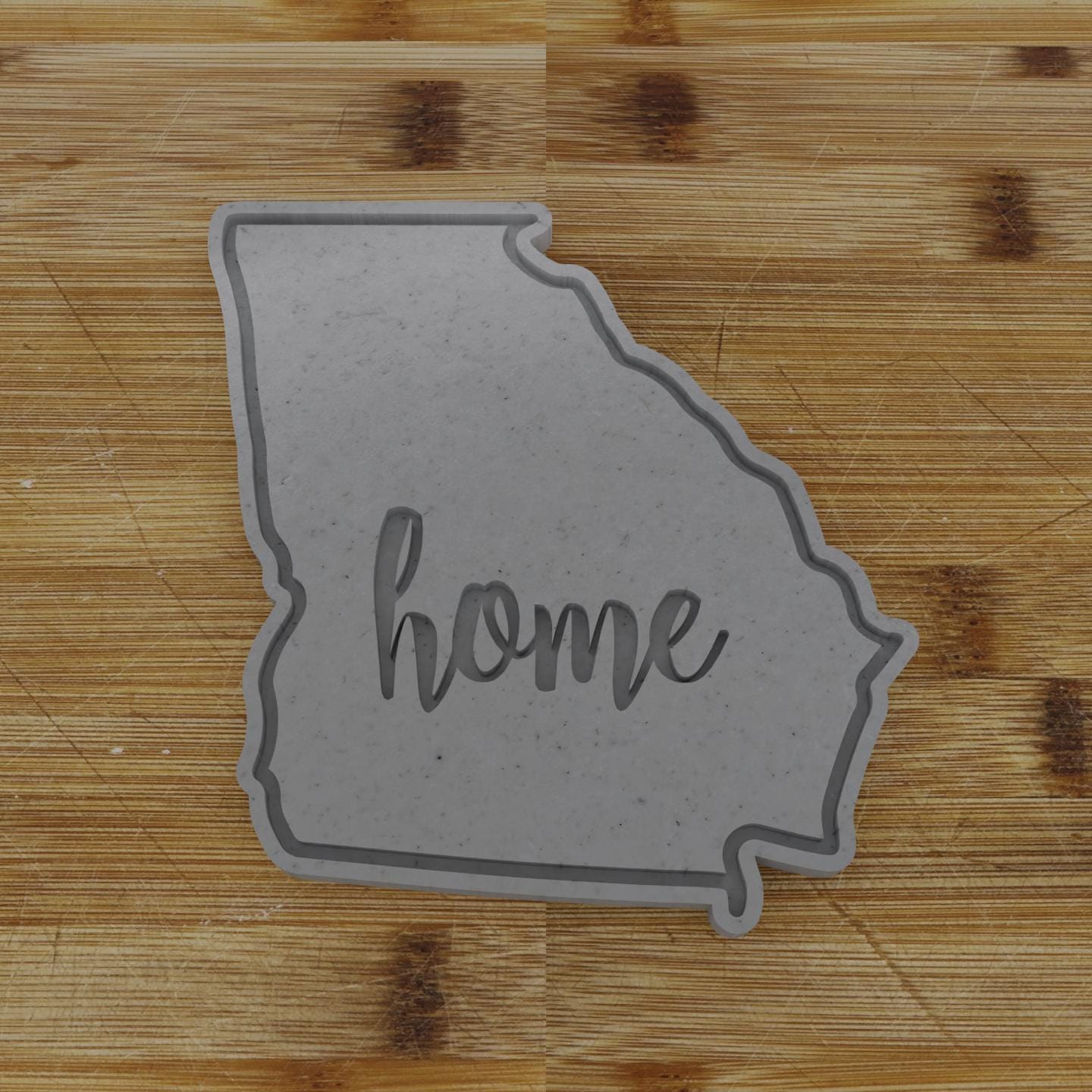 2pc Personalizable Georgia Cookie Cutter & Stamp | USA | United States Cookie Cutter