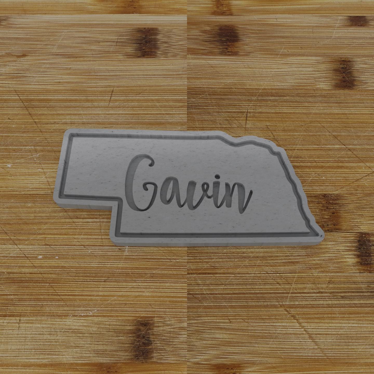 2pc Personalizable Nebraska Cookie Cutter & Stamp | USA | United States Cookie Cutter