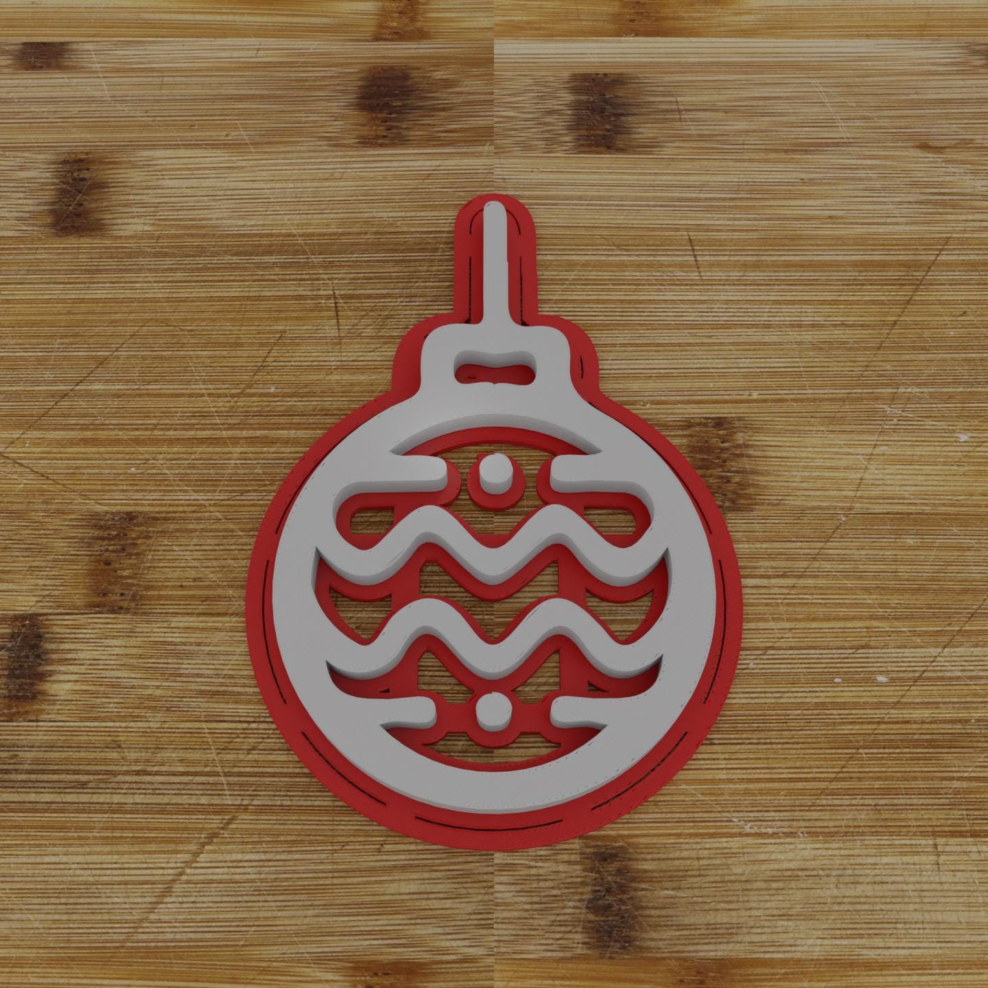 Tree Ball Cookie Cutter | Festive Ornament Design | Holiday Baking Tool