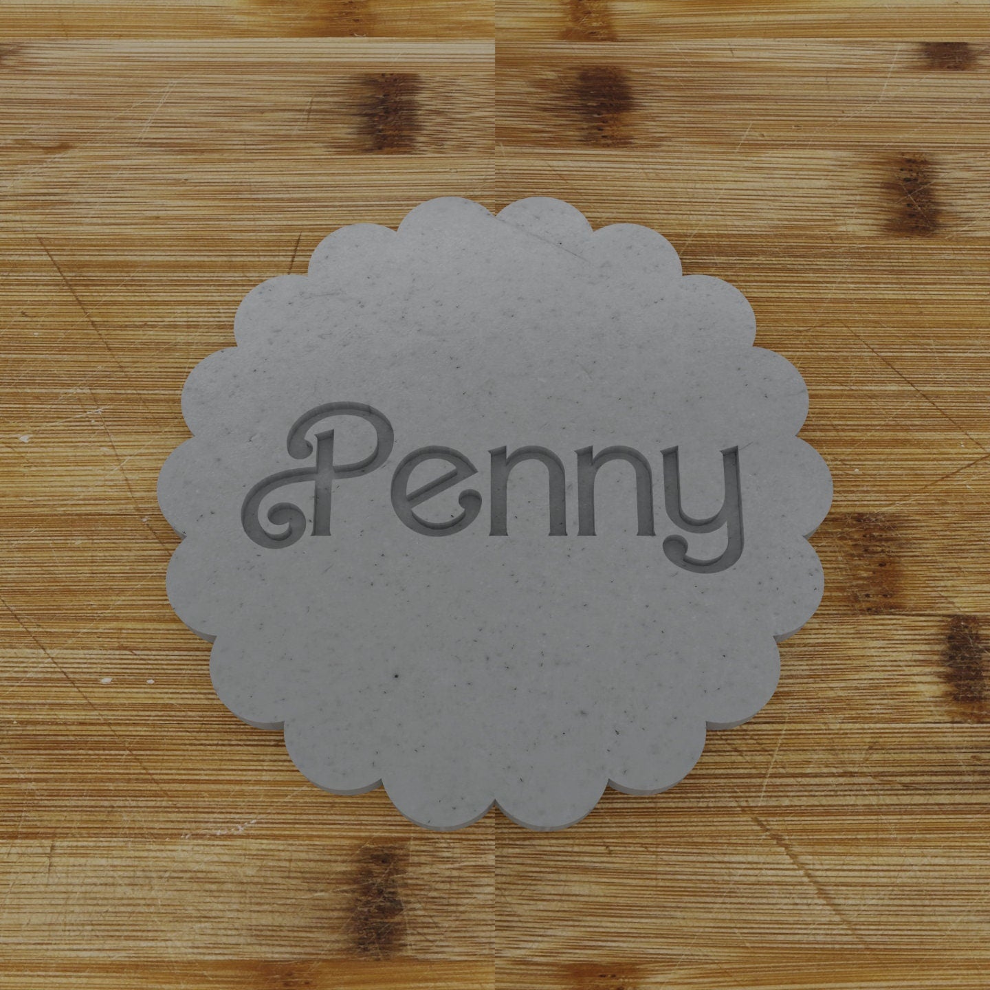 CUSTOM Cookie Cutter - Three Lines || Cutter and Stamp || Retro Doll Font
