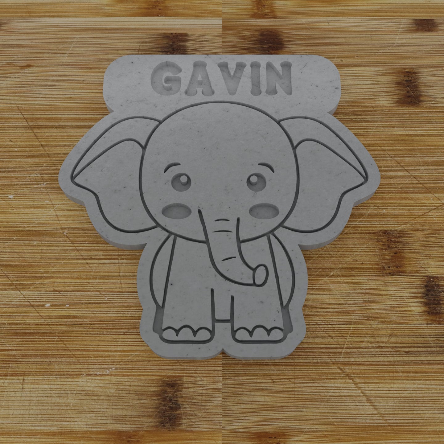 Personalizable 2pc. Elephant Cookie Cutter | Safari Party Favor