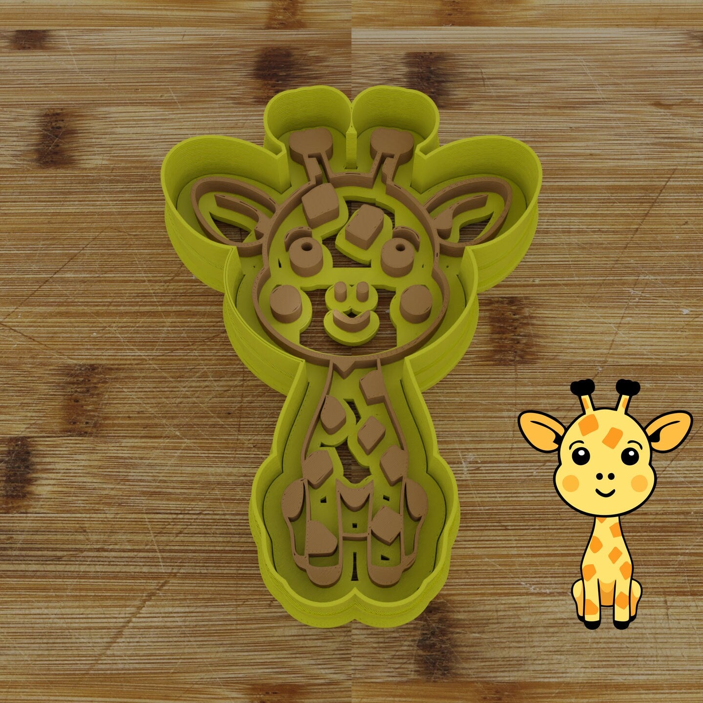 Personalizable 2pc. Giraffe Cookie Cutter | Safari Party Favor