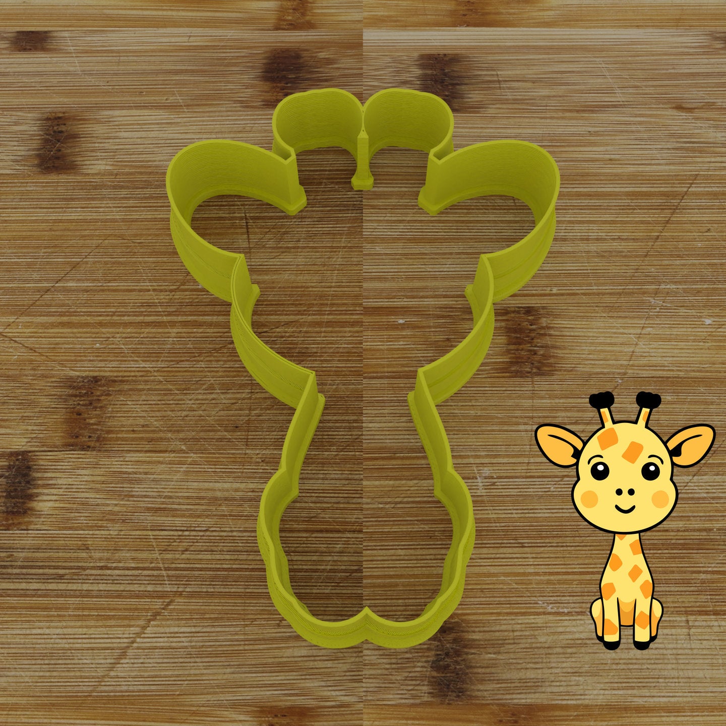 Personalizable 2pc. Giraffe Cookie Cutter | Safari Party Favor