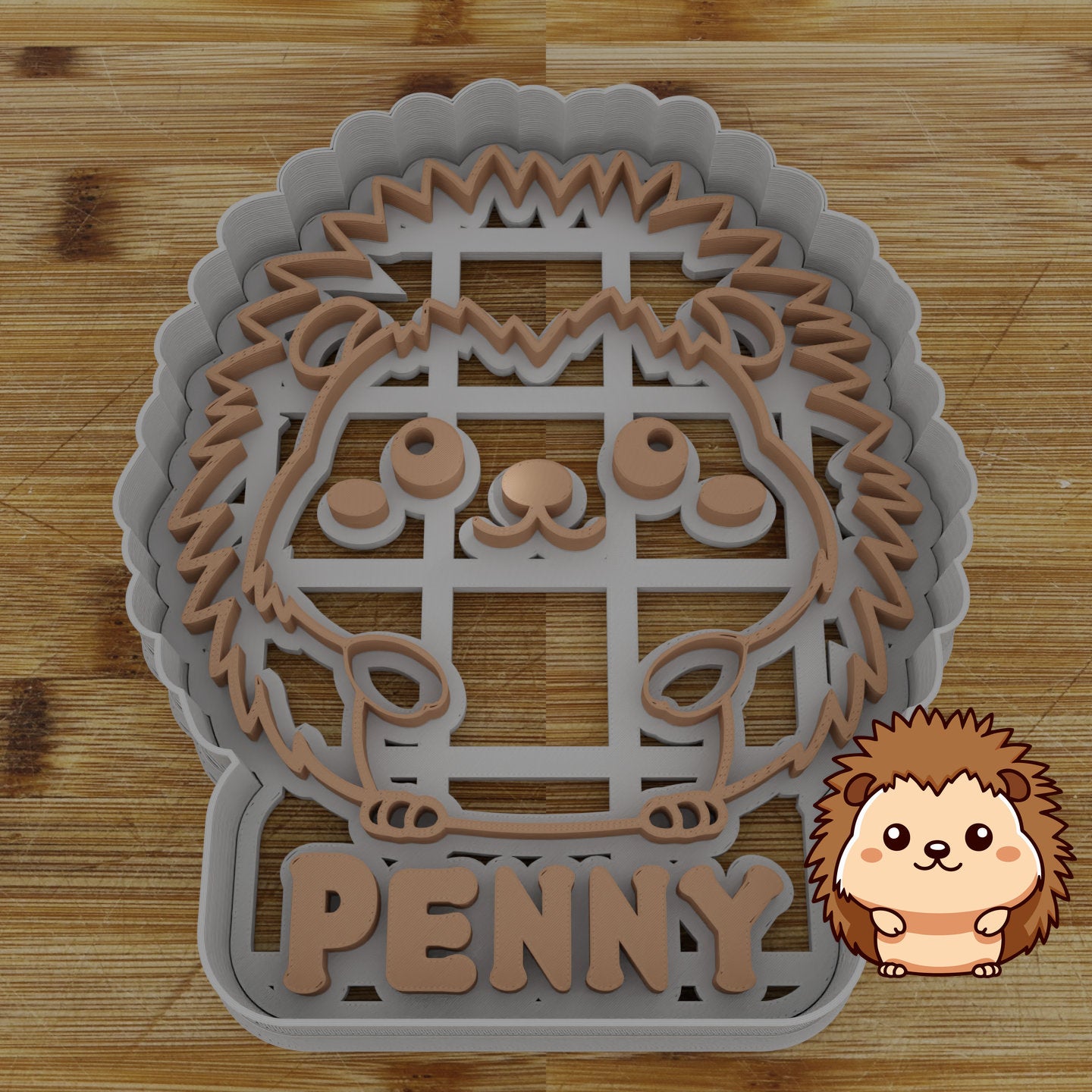 Personalizable 2pc. Hedgehog Cookie Cutter | Woodland Animal Party Favor