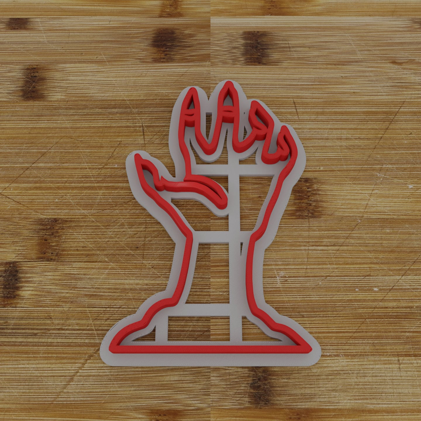 2 pc. Reaching Hand Halloween Cookie Cutter and Embosser | Creepy Hand Cookie Cutter and Embosser