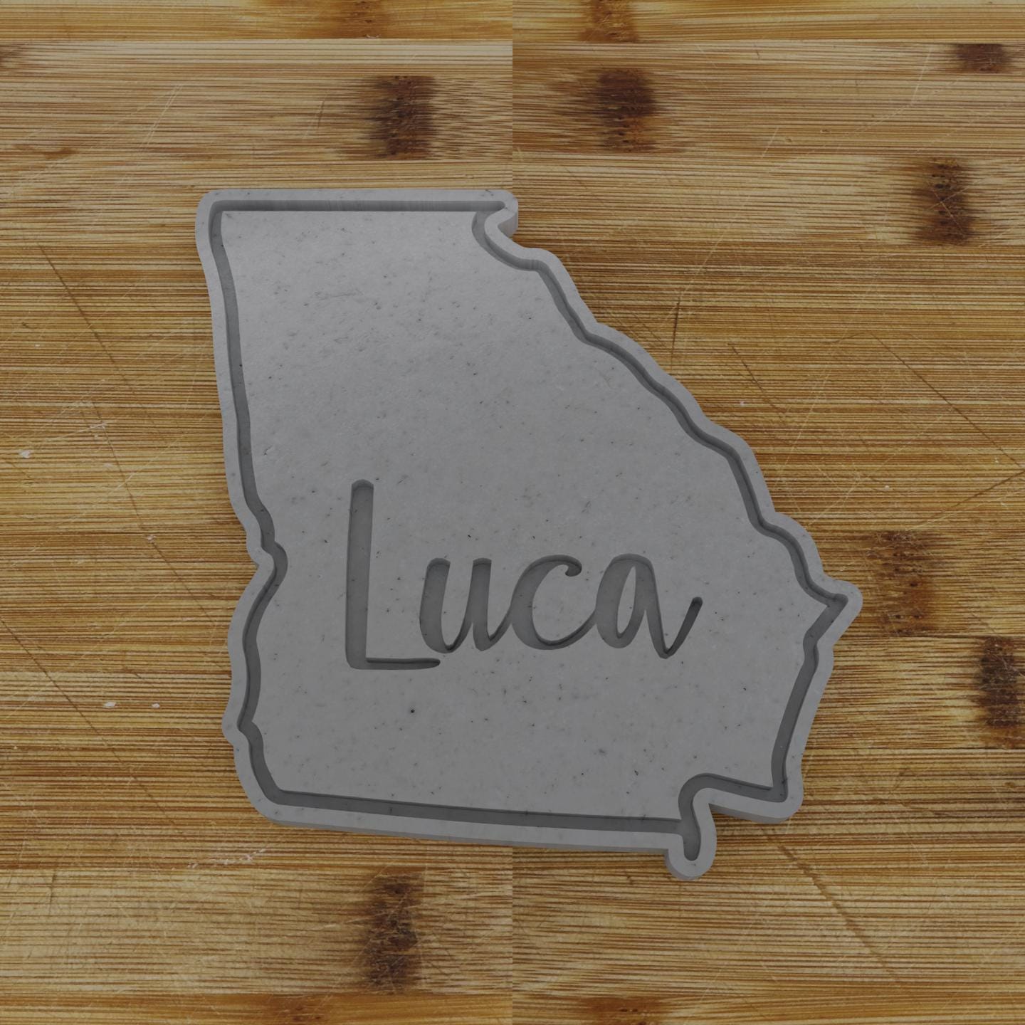 2pc Personalizable Georgia Cookie Cutter & Stamp | USA | United States Cookie Cutter