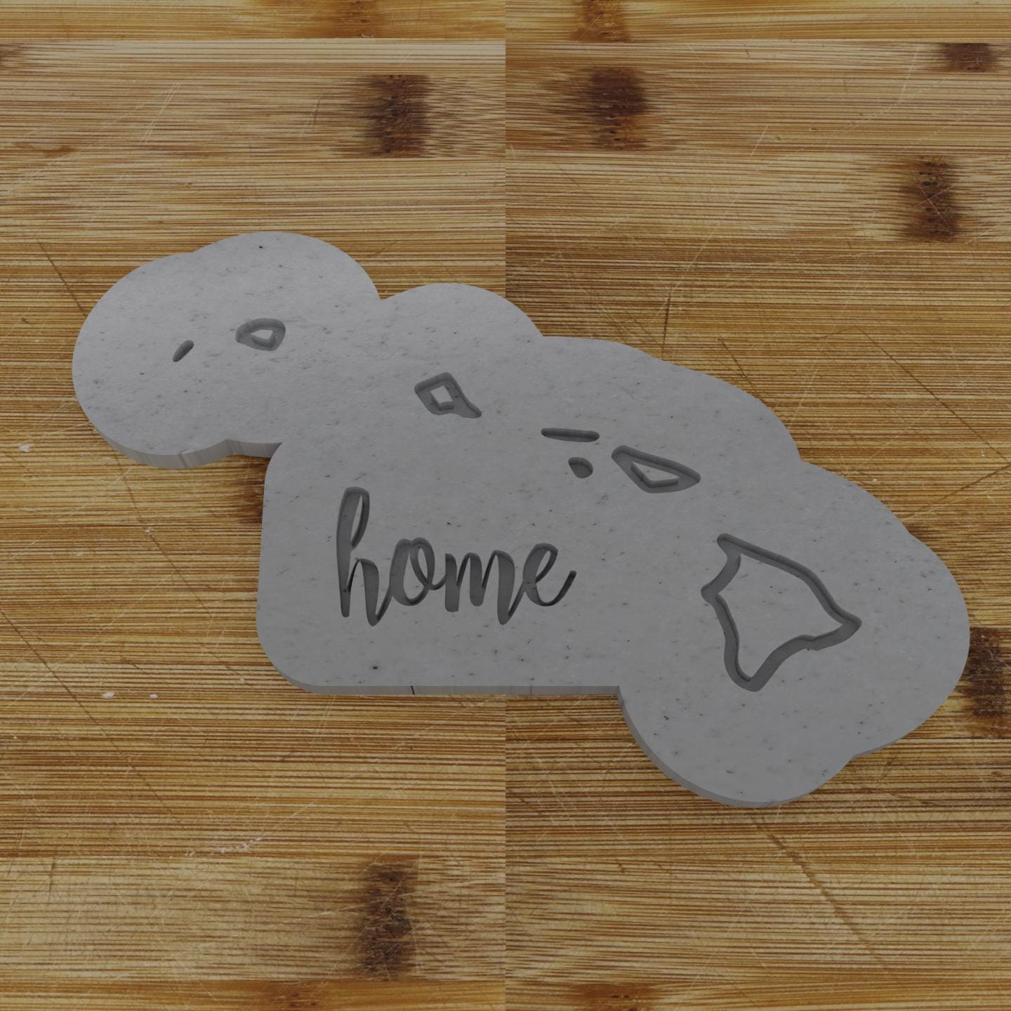 2pc Personalizable Hawaii Cookie Cutter & Stamp | USA | United States Cookie Cutter