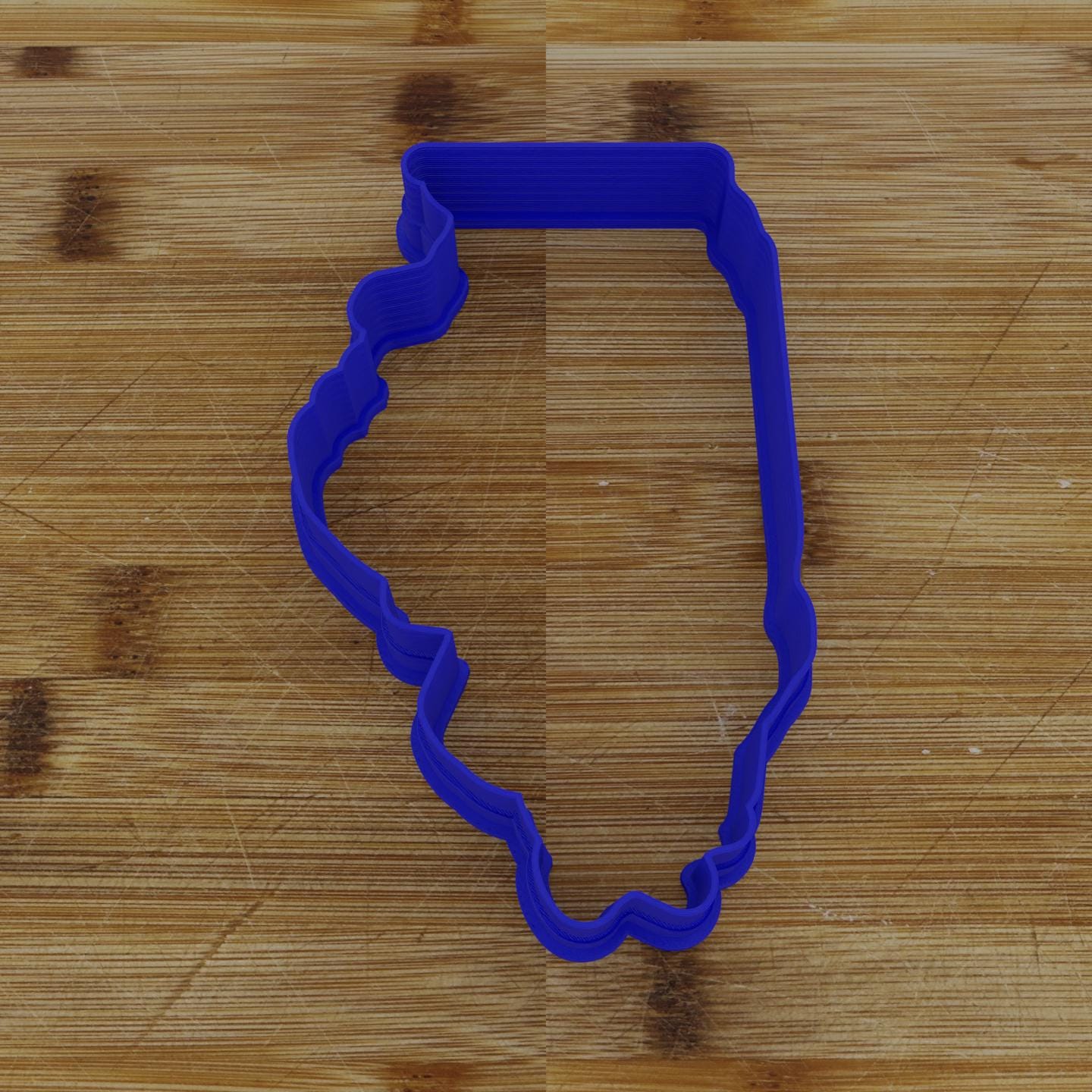 2pc Personalizable Illinois Cookie Cutter & Stamp | USA | United States Cookie Cutter