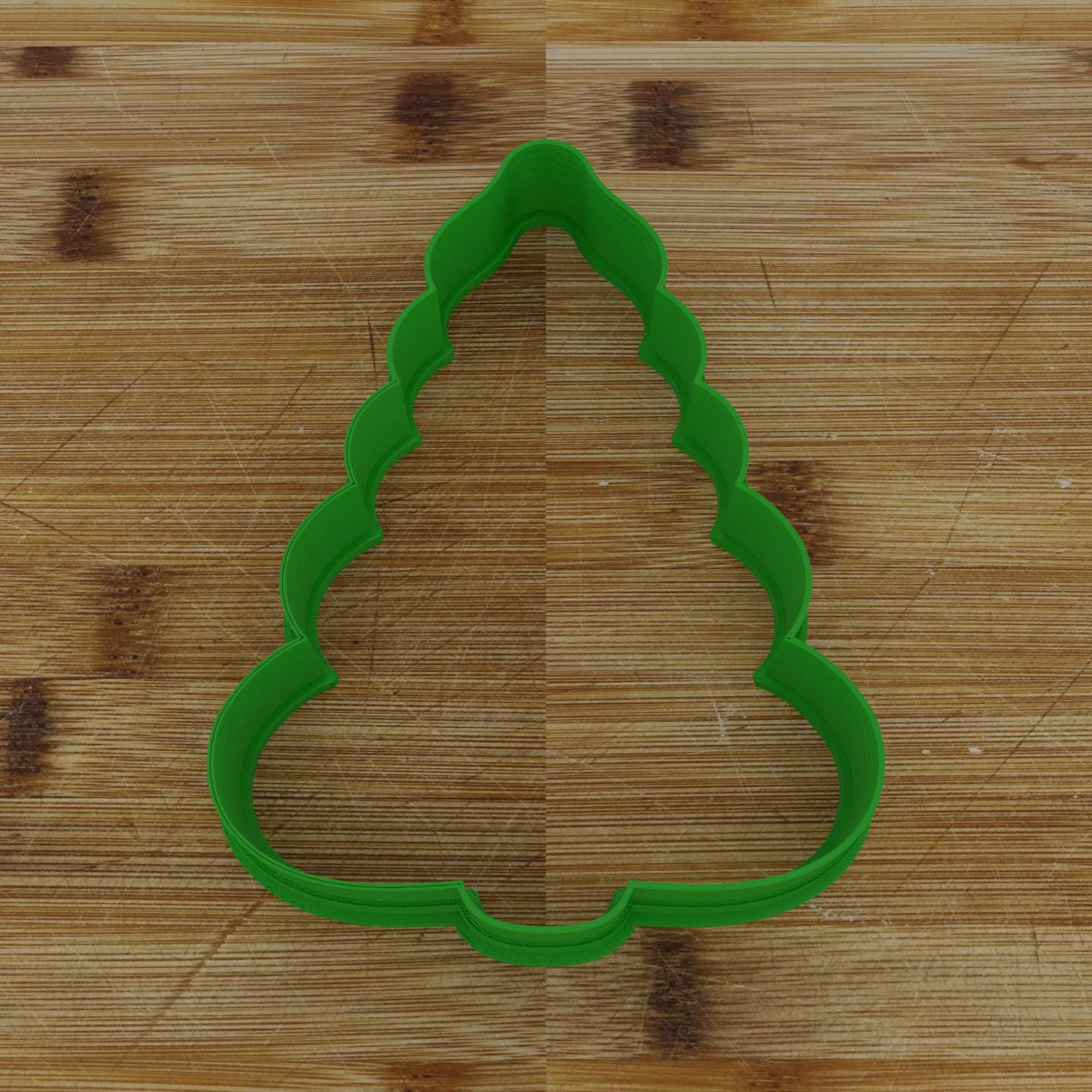 Curvy Christmas Tree Cookie Cutter | Whimsical Baking Mold | Festive Season Design