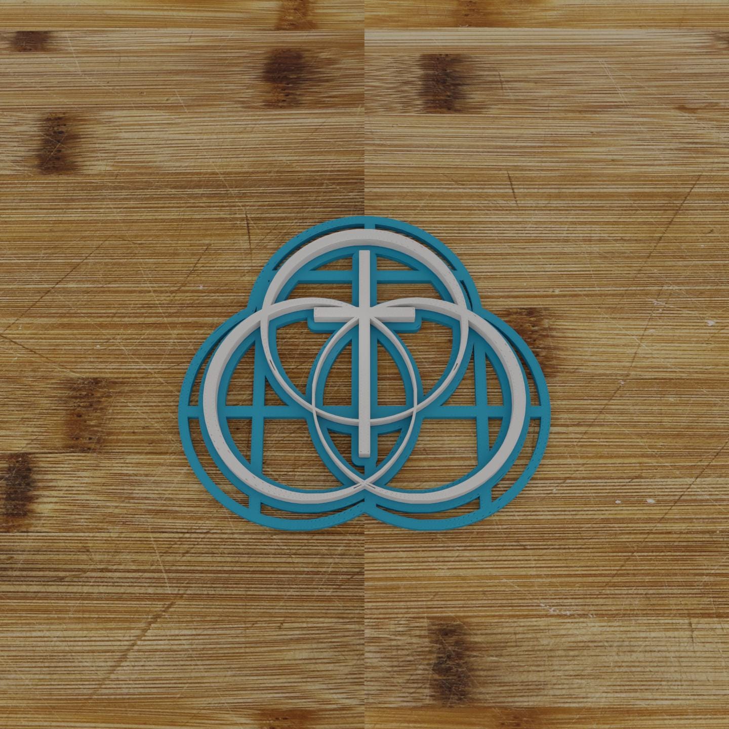 Global Methodist Cross Cookie Cutter & Embosser| Religious Baking