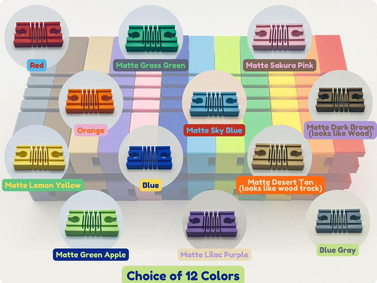 Wooden Train Flexi Tracks | Compatible with Brio, Thomas, Hape, IKEA, Melissa and Doug | Various Sizes & Sets