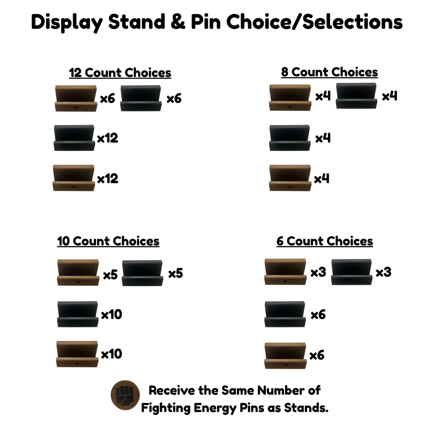 Custom Card Display Stand for PSA, BSS, CGC, Toploaders, Sleeves, Slabs, & More | Changeable Pins β Fighting Energy Themed