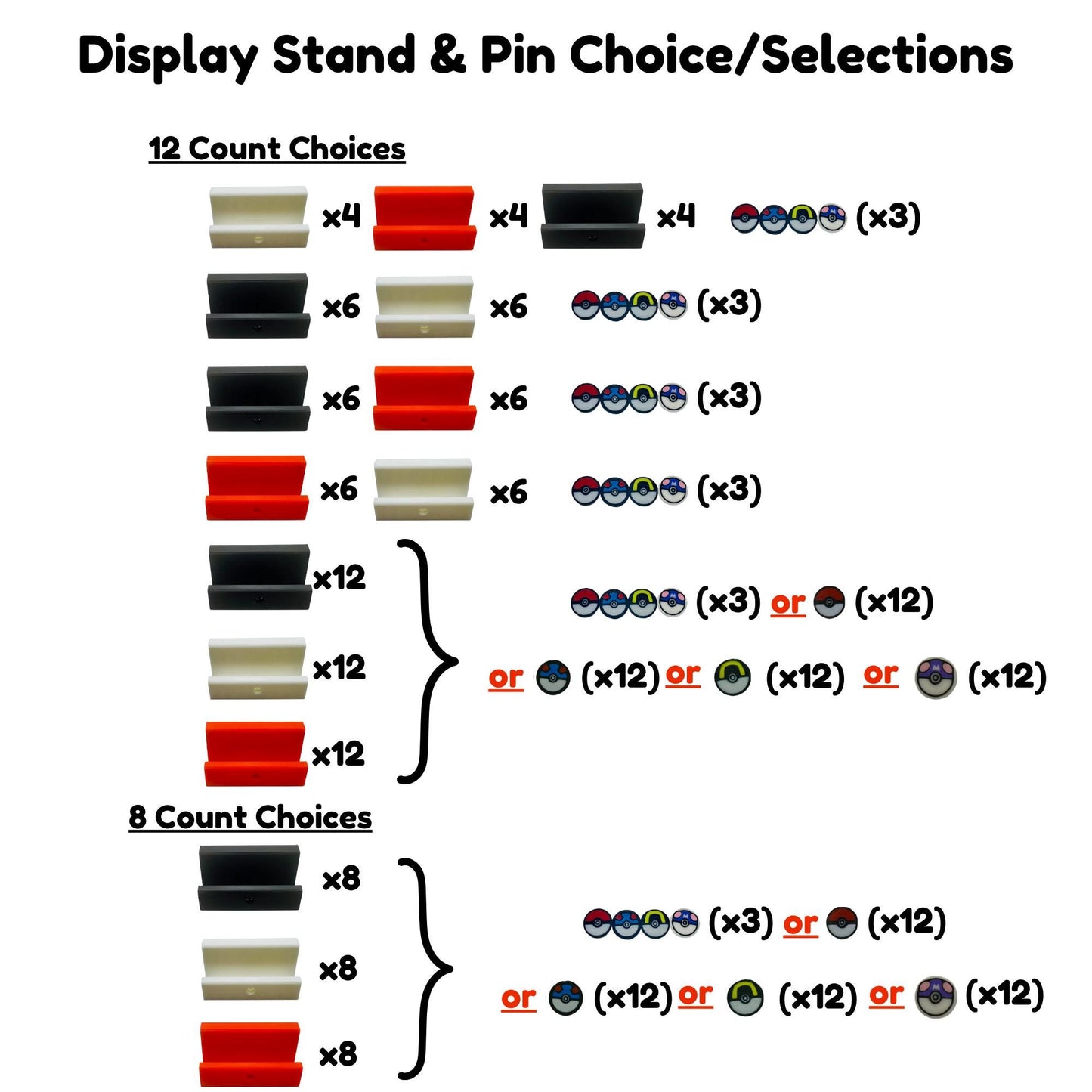 Custom Card Display Stand for PSA BGS CGC, Toploaders, Sleeves, Slabs, & More | Changeable Pins β Energy, PBall, Rocket Themes Variety Pack