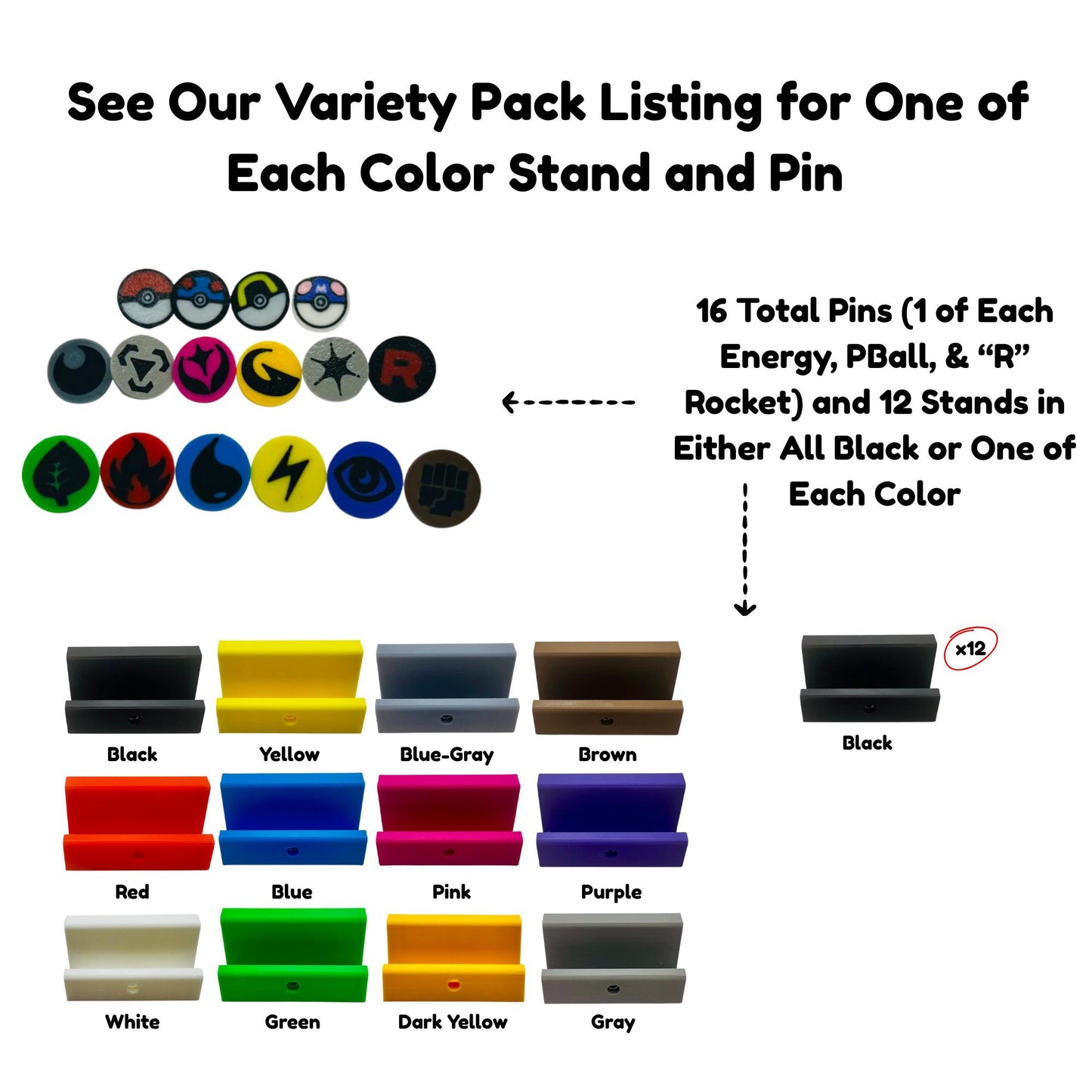 Custom Card Display Stand for PSA, BSS, CGC, Toploaders, Sleeves, Slabs, & More | Changeable Pins β Dark Energy Themed