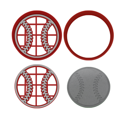 Baseball Cookie Cutter 5-Piece Set | Custom Jersey Number | 2-Piece Cutters