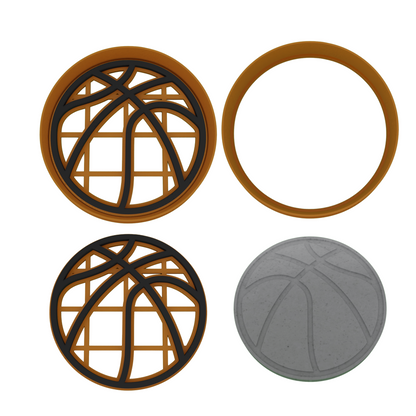 Basketball Cookie Cutter 4-Piece Set | Custom Jersey Number | 2-Piece Cutters