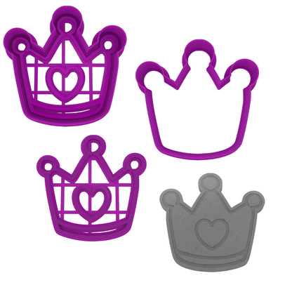 Princess Cookie Cutter 5-Piece Set | Custom Name Cutter + Unicorn, Princess Dress, Castle, & Crown | 2-Piece Cutters
