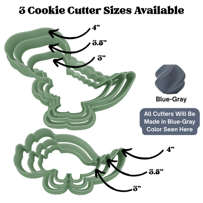Dinosaur Cookie Cutters – 6 Piece Set | T-Rex, Triceratops, Velociraptor, Brachiosaurus, & More | 2-Piece Outline + Detail