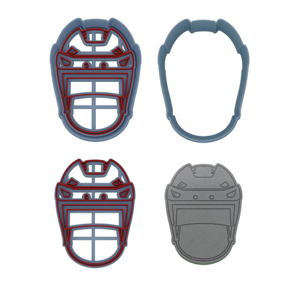 Hockey Cookie Cutter 5-Piece Set | Custom Jersey Number | 2-Piece Cutters